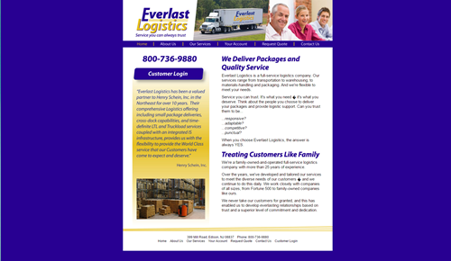 Everlast Logistics Pre-Website Redesign